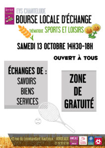 BLÉ : Bourse Locale d'Échange @ EVS Chantelude