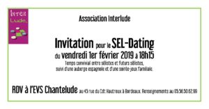 SEL-dating + soirée-jeux familiale @ EVS Chantelude